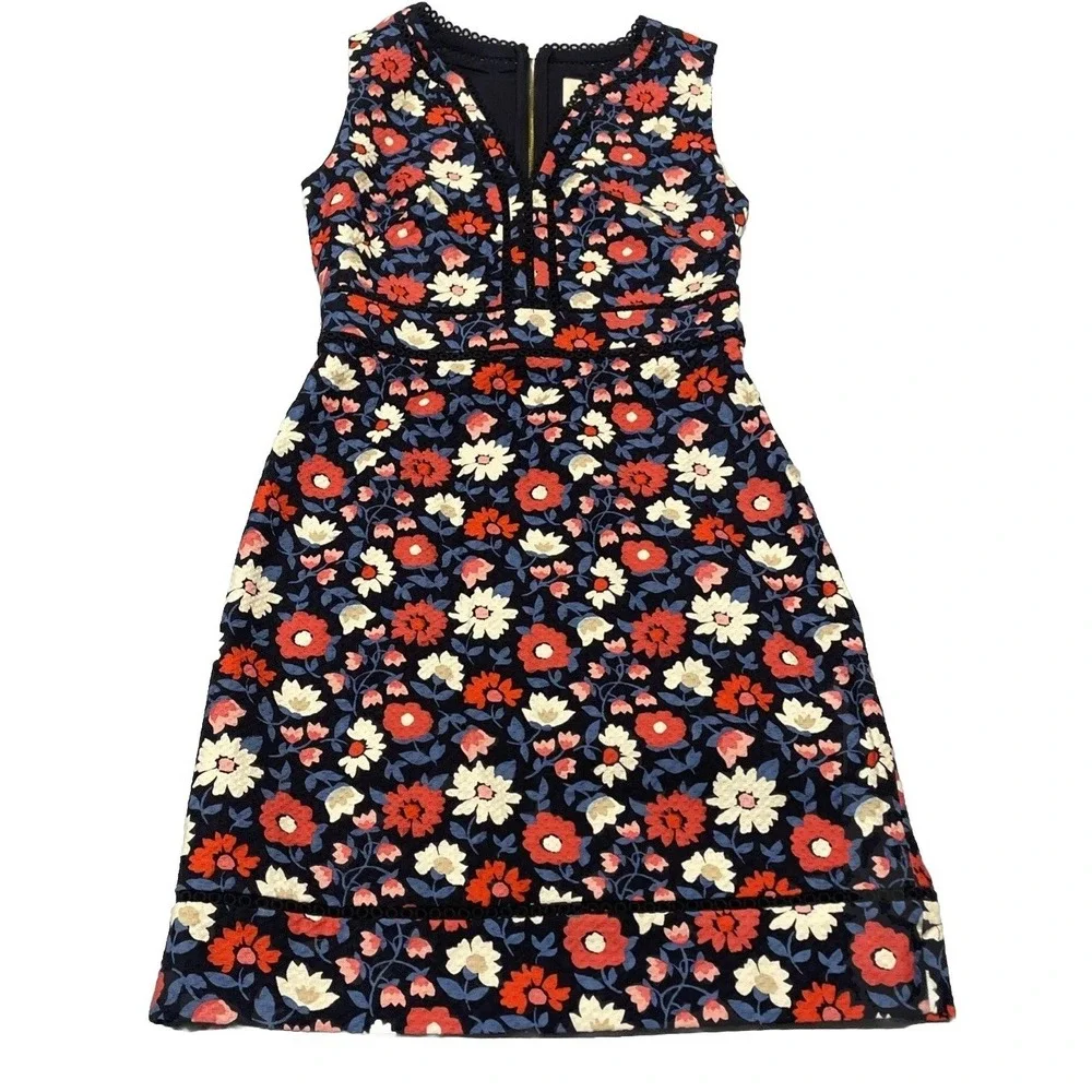 Kate Spade Shore Thing Daisy Jacquard Sheath Dress‎ Floral Embroidered Lace Sz 0